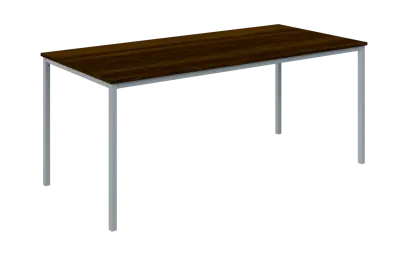 JPT 180 Jídelní stůl 1800 x 800 mm, deska ořech královský / podnož stříbrná